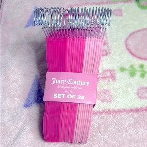 Juicy Couture Pink Velvet Hangers Set of 25